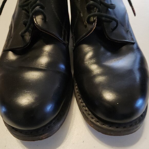 Vintage Black Leather U.S. Navy Service Shoes/Red Wing 101 Postman Oxfords 7 ? main image 7